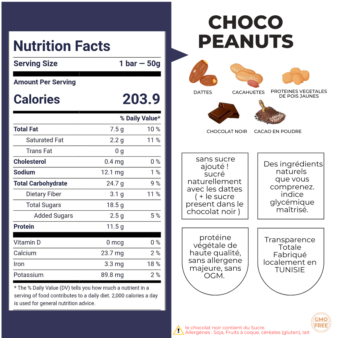 12 Protein Bars Choco Peanuts – Image 2