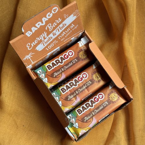 12 Energy Bars Abricot & Chocolat 72%